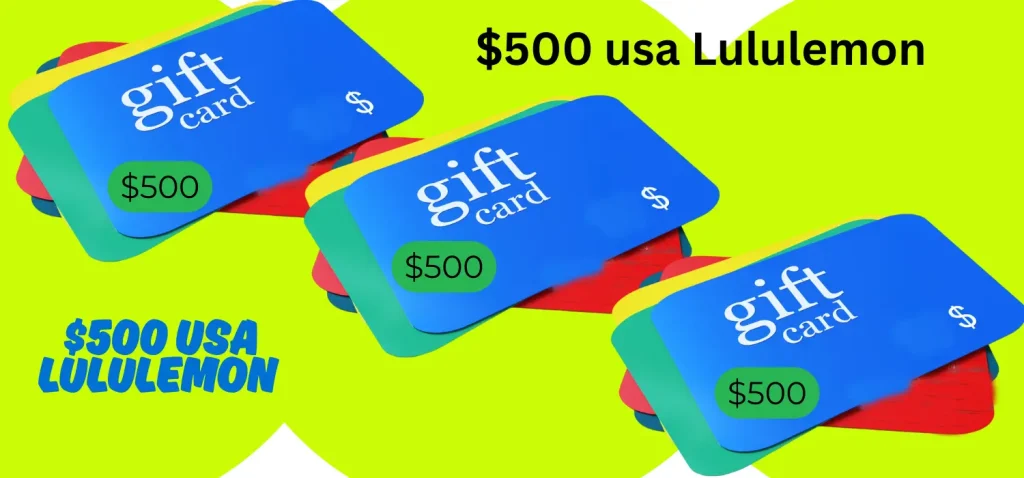 $500 usa Lululemon Gift Card