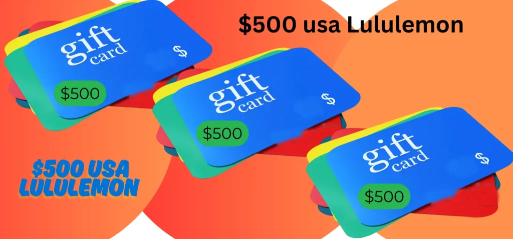 a $500 usa Lululemon Gift Card
